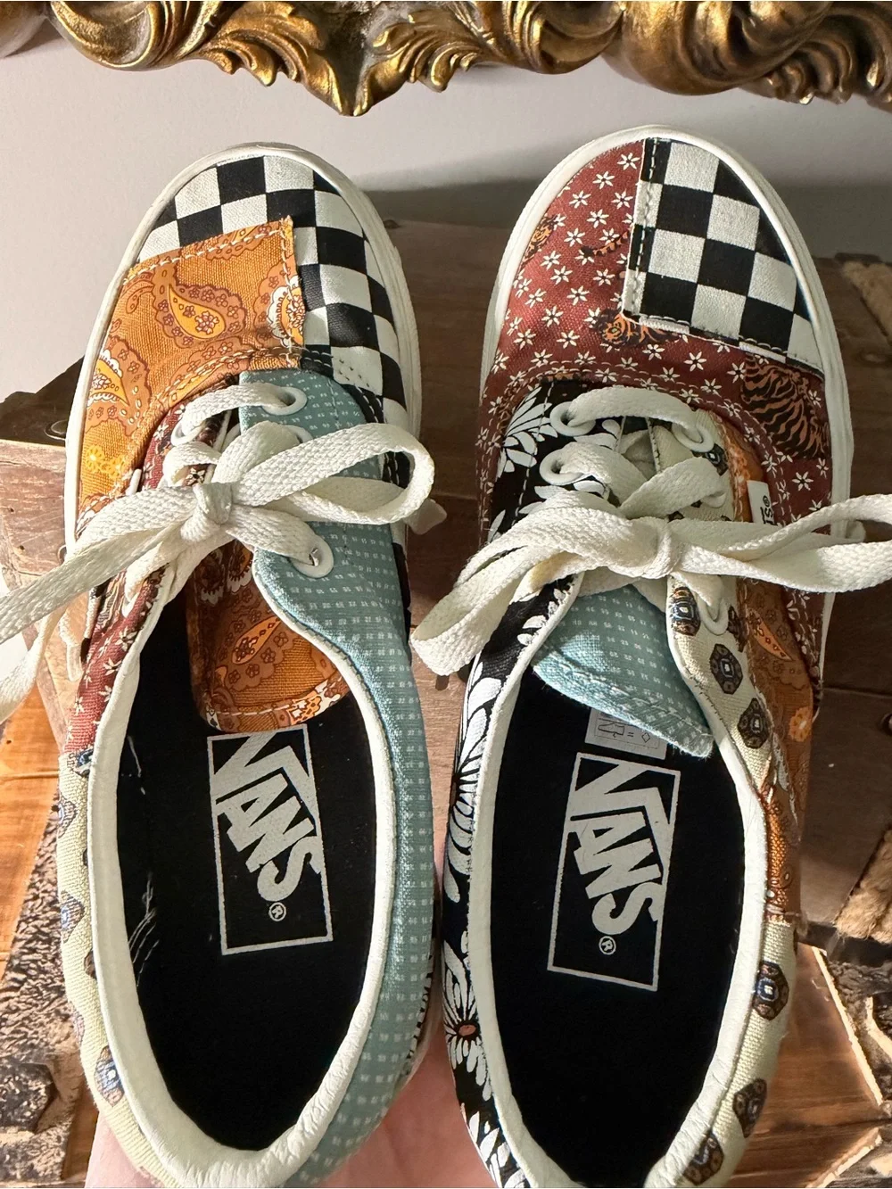 Vans Patchwork Checkerboard Low-Top Sneakers - Multicolor - Picture 4 of 7